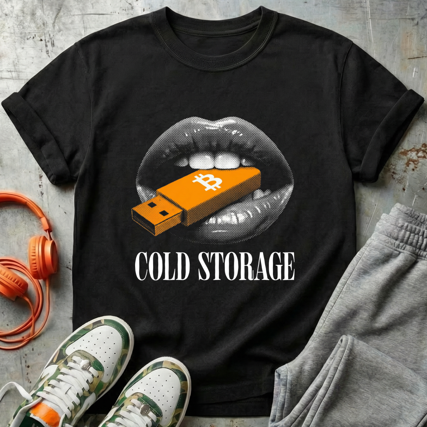 Cold Storage Bitcoin USB T-Shirt