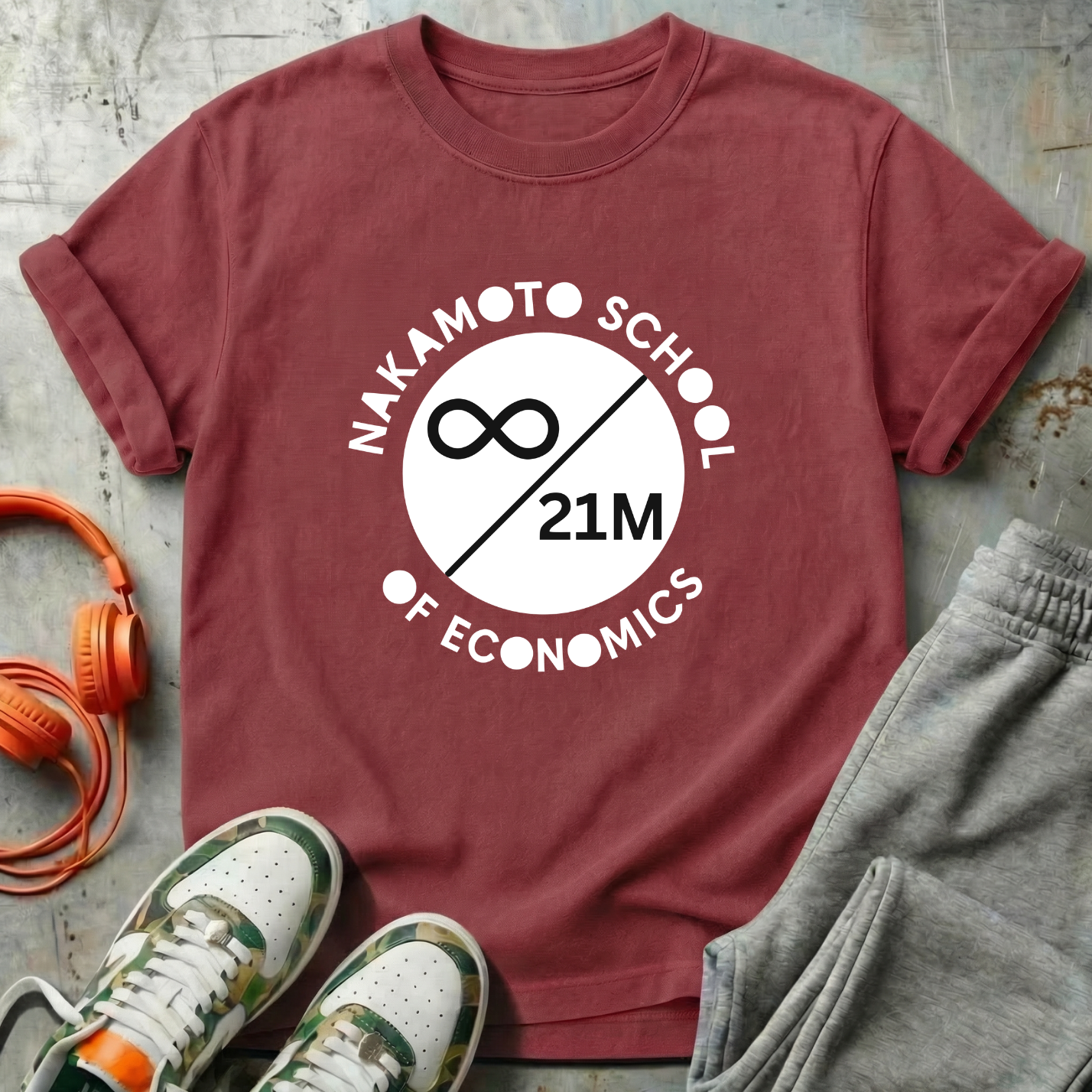 Nakamoto School of Economics ∞ / 21M Bitcoin Tee