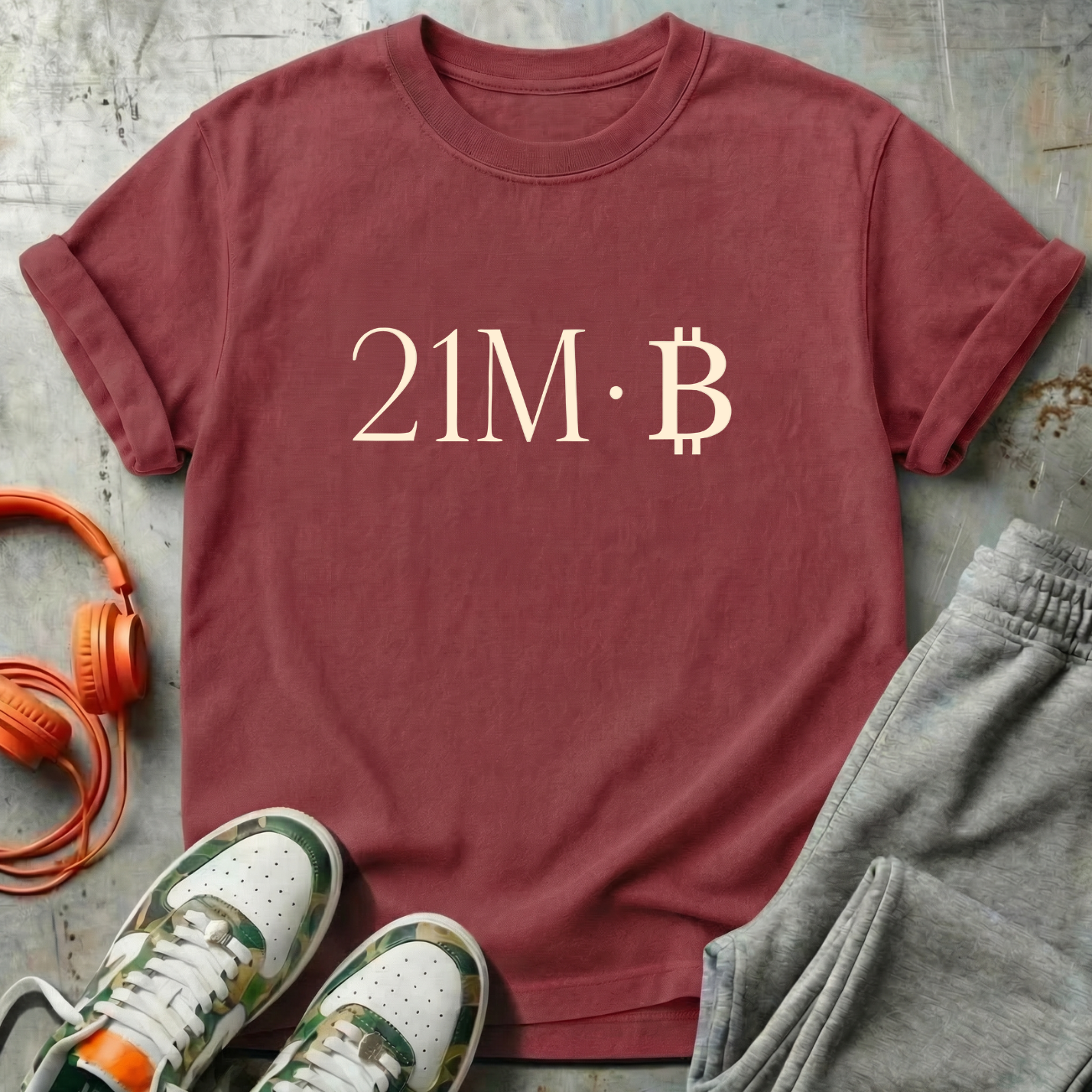 21M· Minimal Bitcoin Graphic T-Shirt