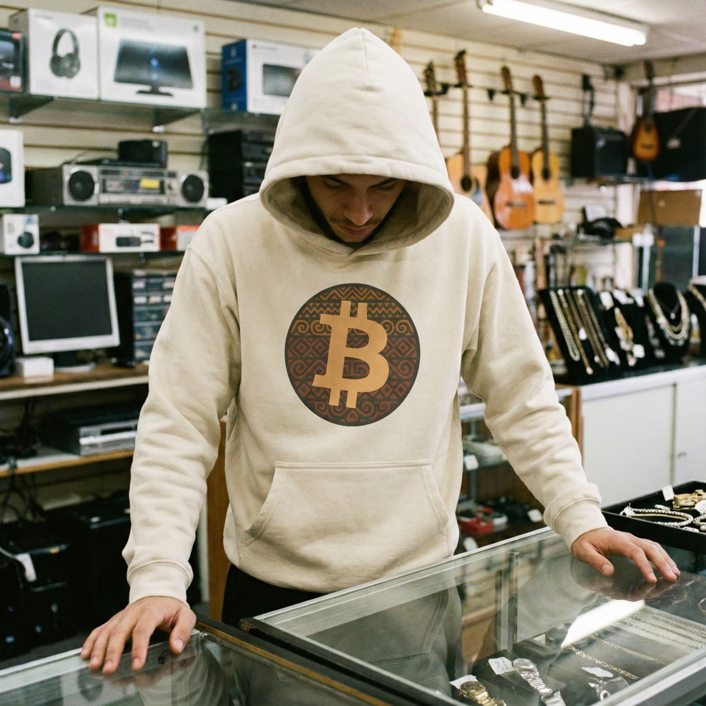 Bitcoin Tribal Logo Hoodie