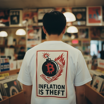 Inflation is Theft Back Print Bitcoin Tee