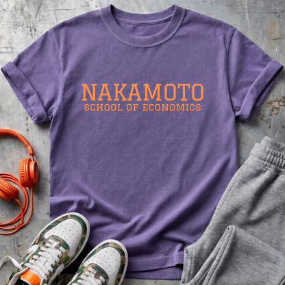 Nakamoto School of Economics Bitcoin College Tee