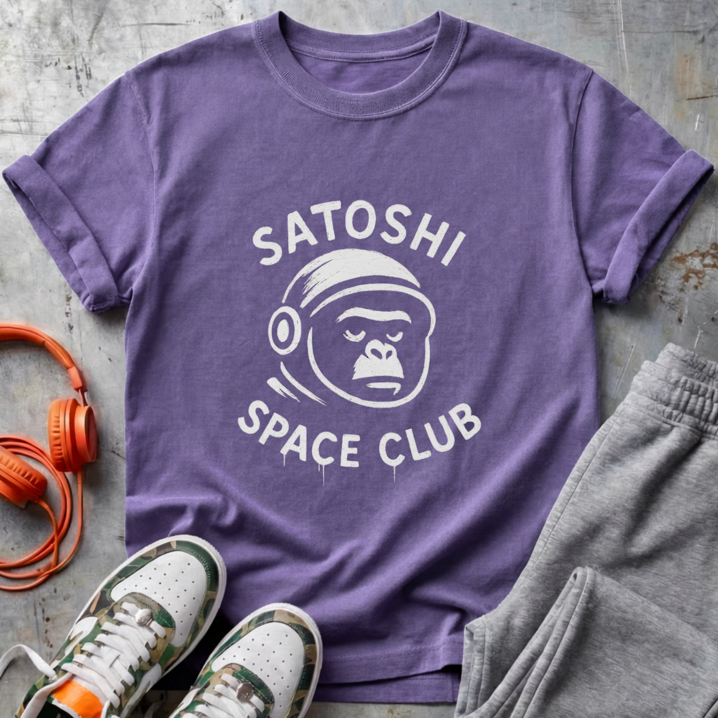 Satoshi Space Club - Primate Explorer Comfort Colors Tee Shirt