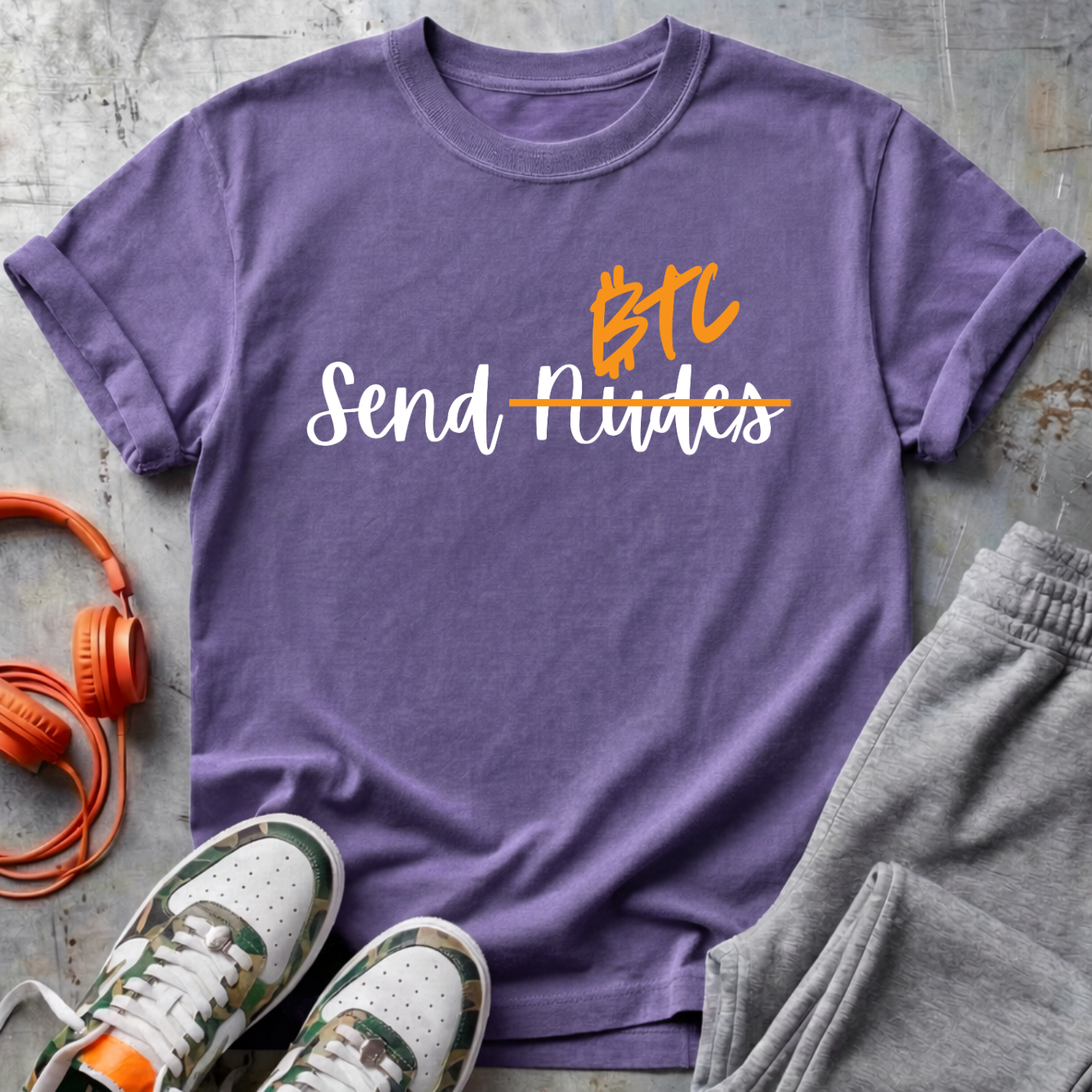 Send BTC - Bitcoin Comfort Colors Tee Shirt