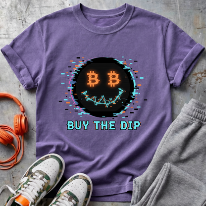Buy The Dip Glitch Happy Face Tee