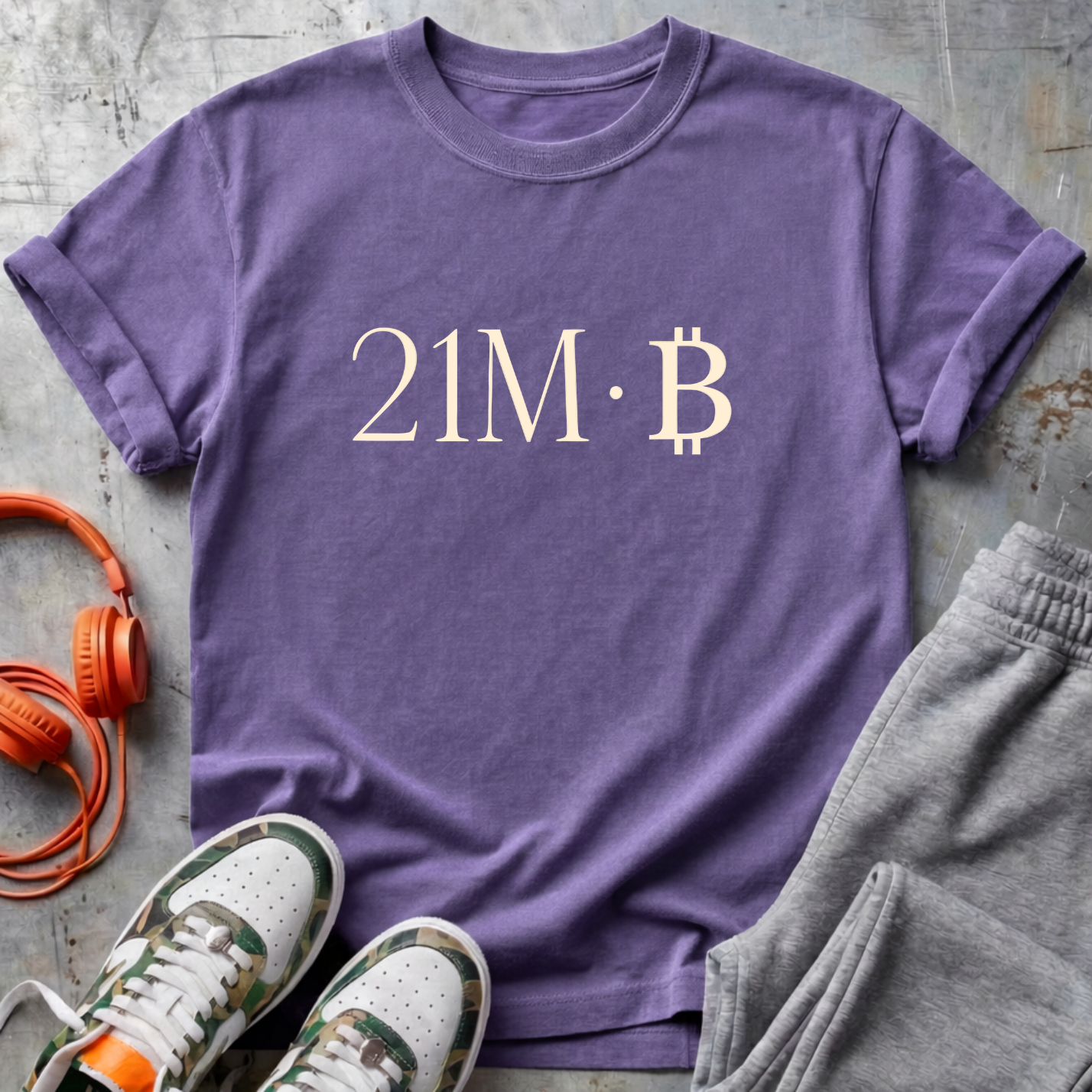 21M· Minimal Bitcoin Graphic T-Shirt