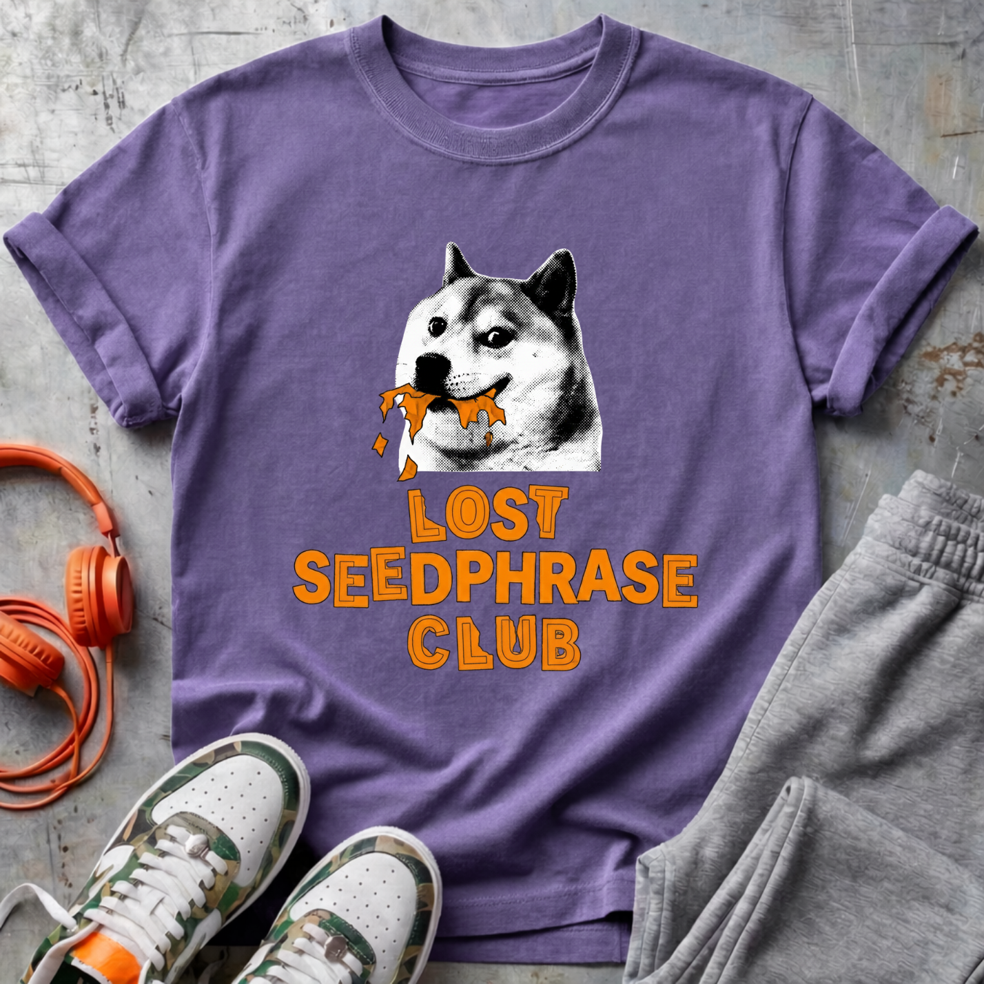 Lost Seedphrase Club T-Shirt — Husky Crypto Wallet Recovery Tee