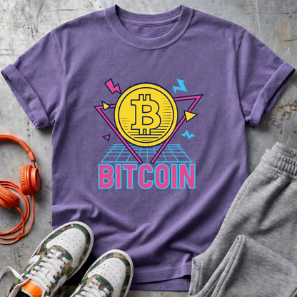 Bitcoin Eighties Synthwave Tee