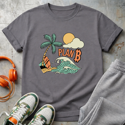 Plan B Bitcoin Beach Comfort Colors Tee Shirt