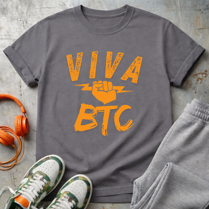 VIVA BTC Front Print Lightning Rod - Comfort Colors Bitcoin Shirt