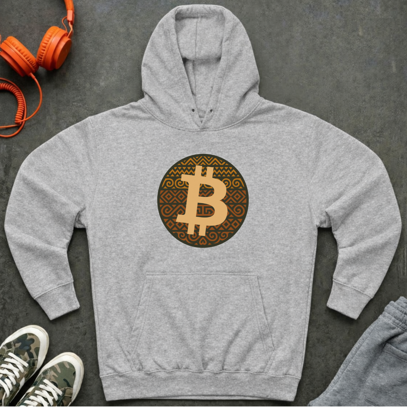 Bitcoin Tribal Logo Hoodie