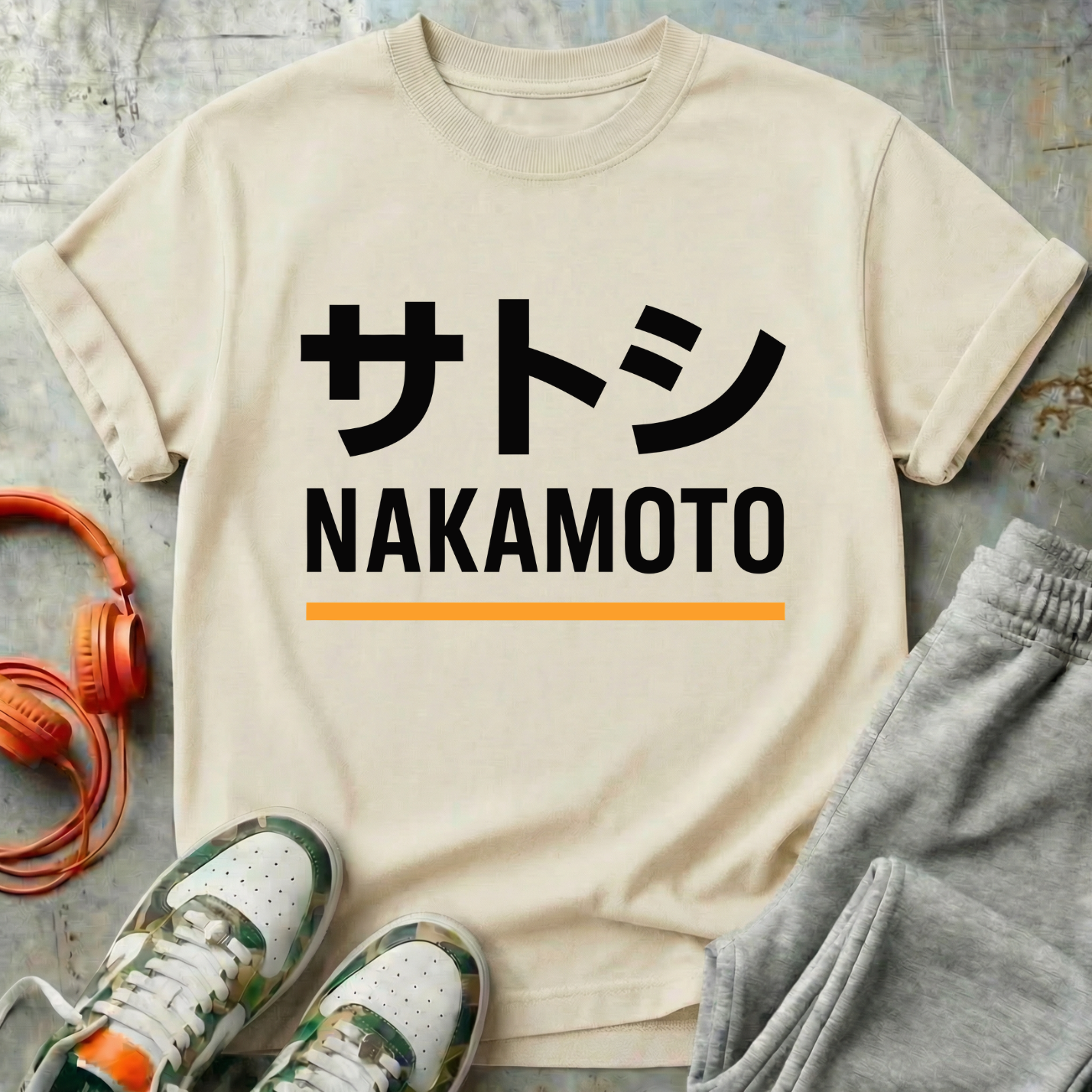Satoshi Nakamoto Katakana Minimal Tee