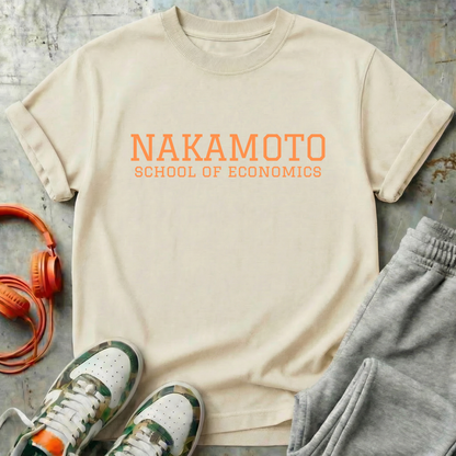 Nakamoto School of Economics Bitcoin College Tee
