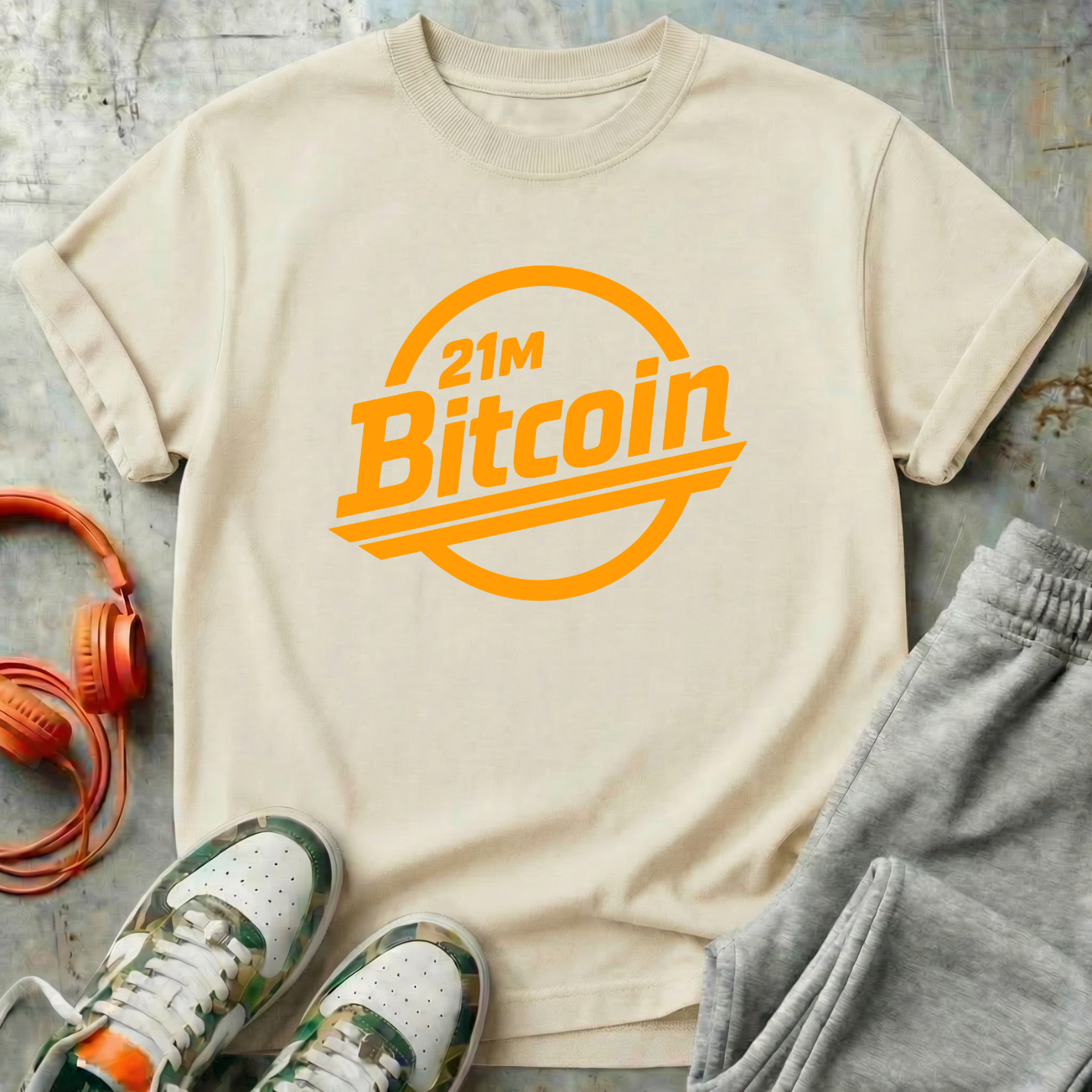 21M Bitcoin Retro Badge Tee