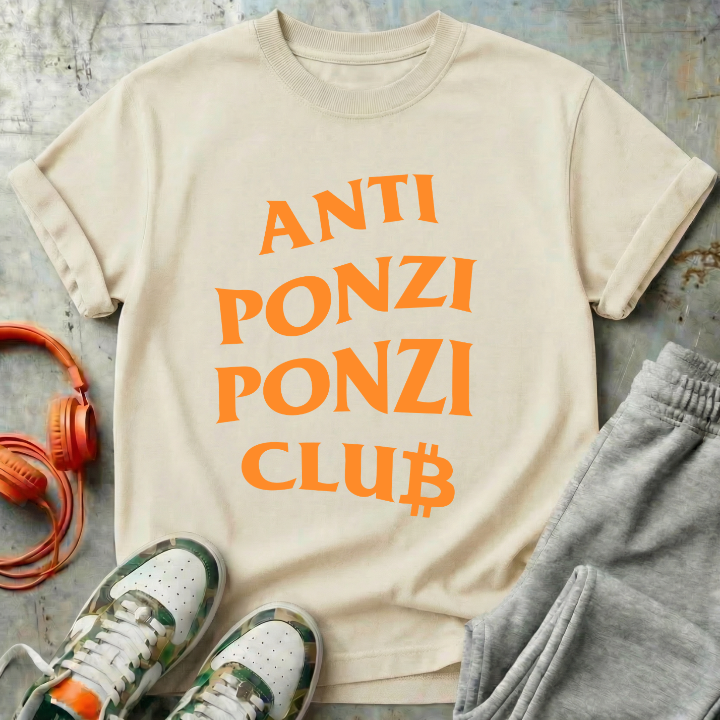Anti Ponzi Ponzi Club Bitcoin Tee
