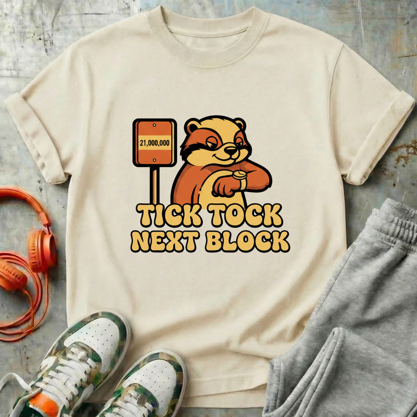 Tick Tock Next Block Honey Badger Tee