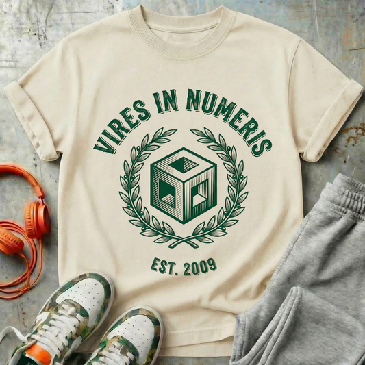 Vires in Numeris T-Shirt | Bitcoin Strength in Numbers Crest Tee