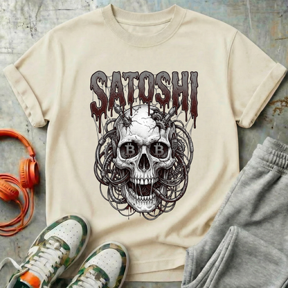 Satoshi Skull Cyberpunk Tee