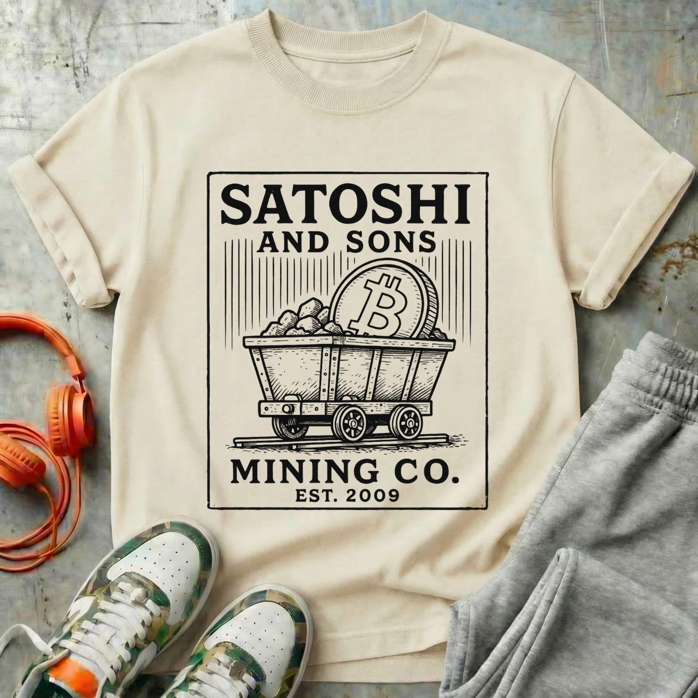 Satoshi and Sons Line Art Tee