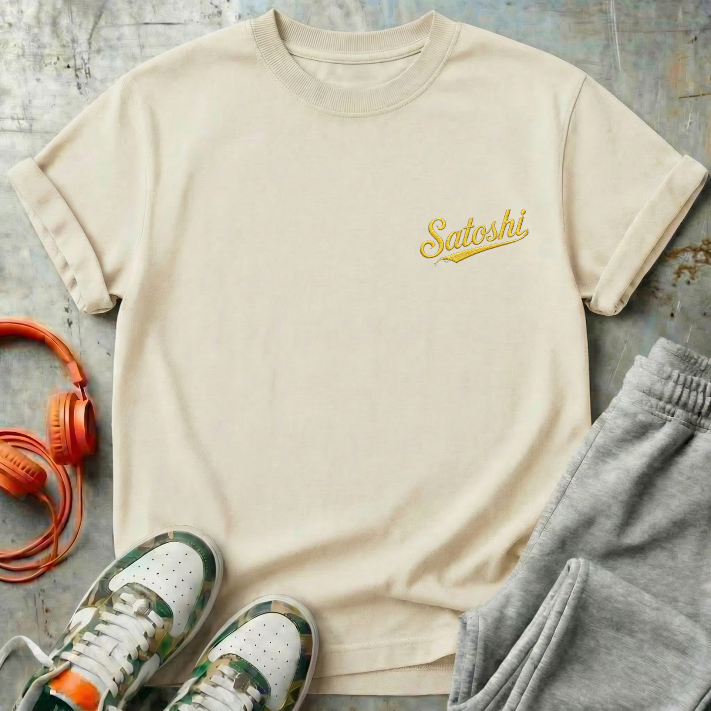 Satoshi Embroidered Tee Shirt