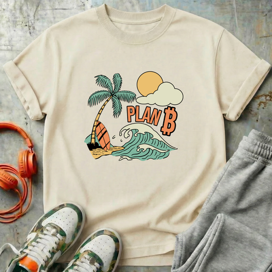 Plan B Bitcoin Beach Comfort Colors Tee Shirt