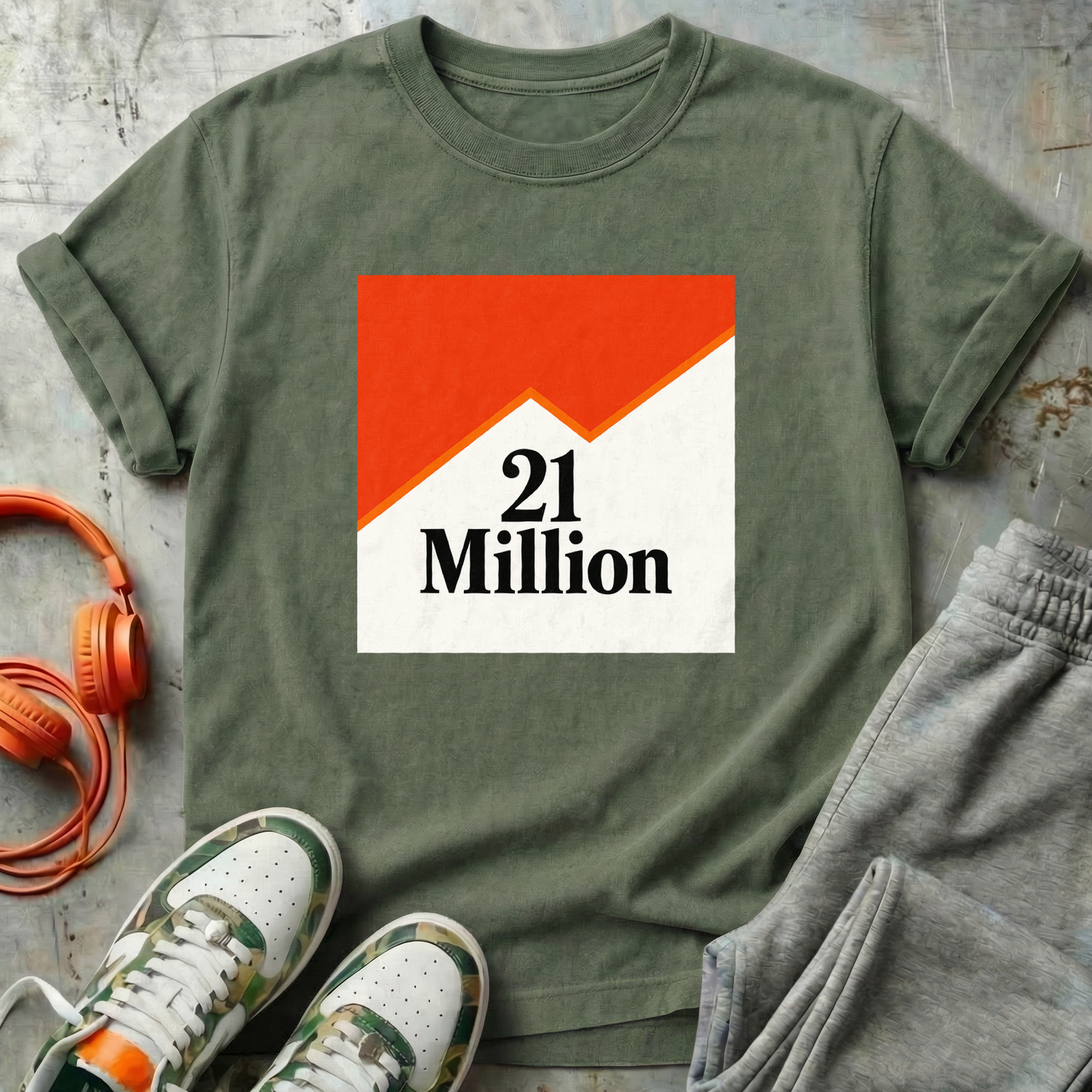 21 Million Packs - Comfort Colors Bitcoin Tee Shirt