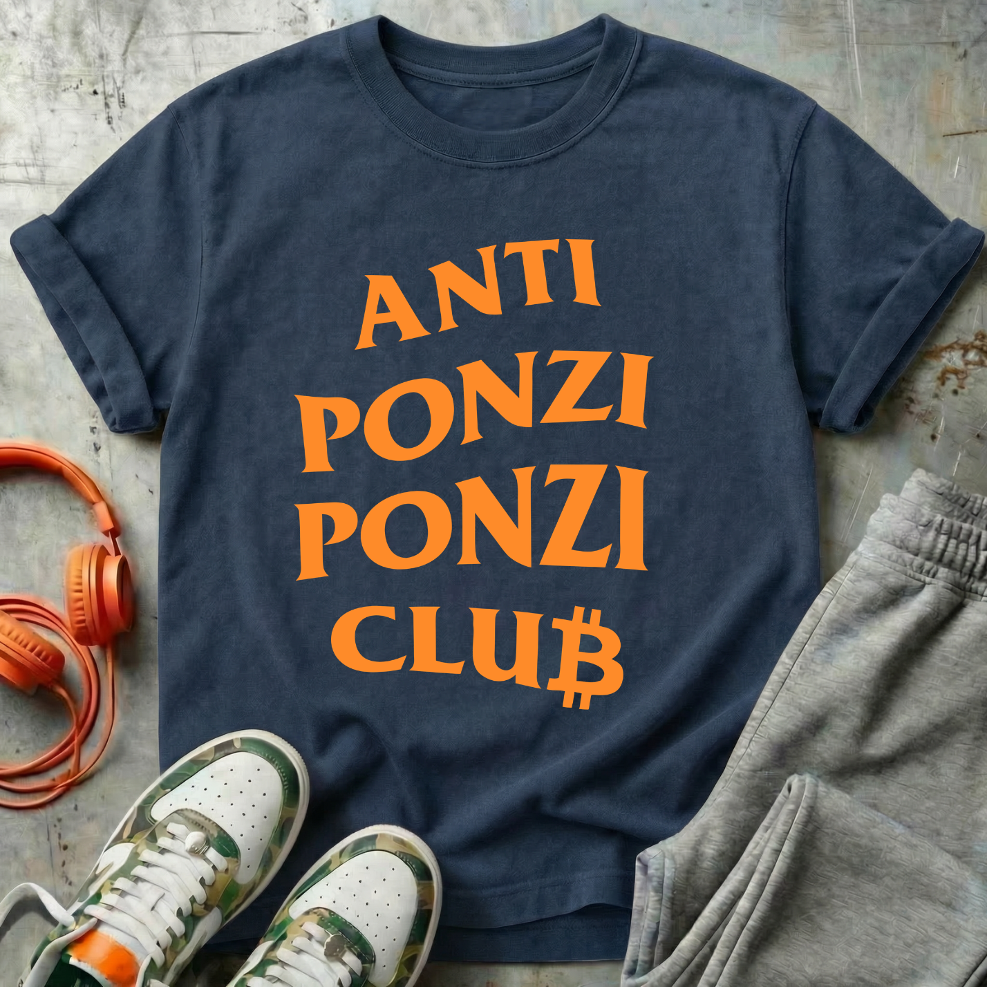 Anti Ponzi Ponzi Club Bitcoin Tee