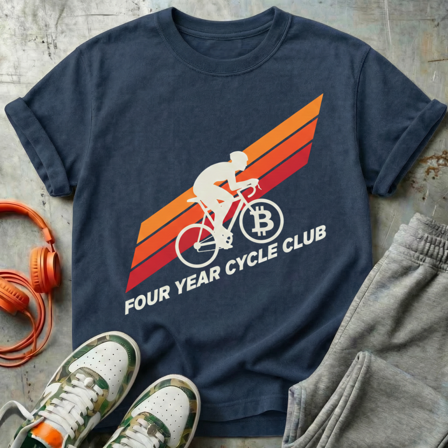 Four Year Cycle Club Retro Stripes Tee