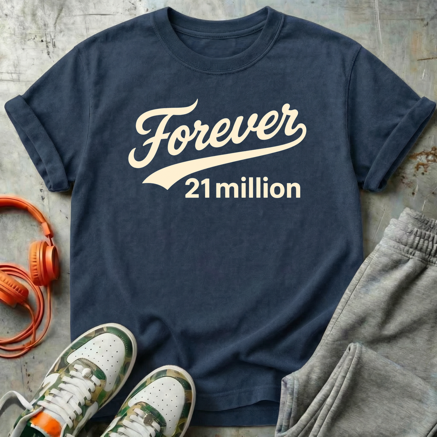 Forever 21 Million Script - Bitcoin Comfort Colors Tee Shirt