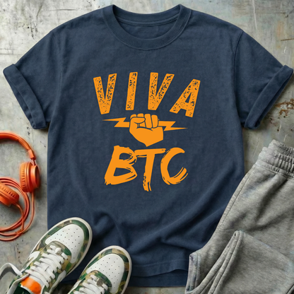 VIVA BTC Front Print Lightning Rod - Comfort Colors Bitcoin Shirt