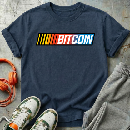 Bitcoin Racing Stripe Tee