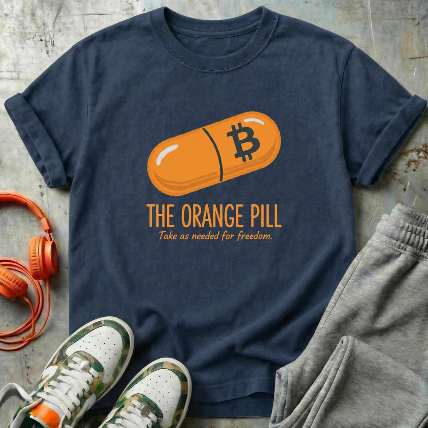 Orange Pill Freedom Tee