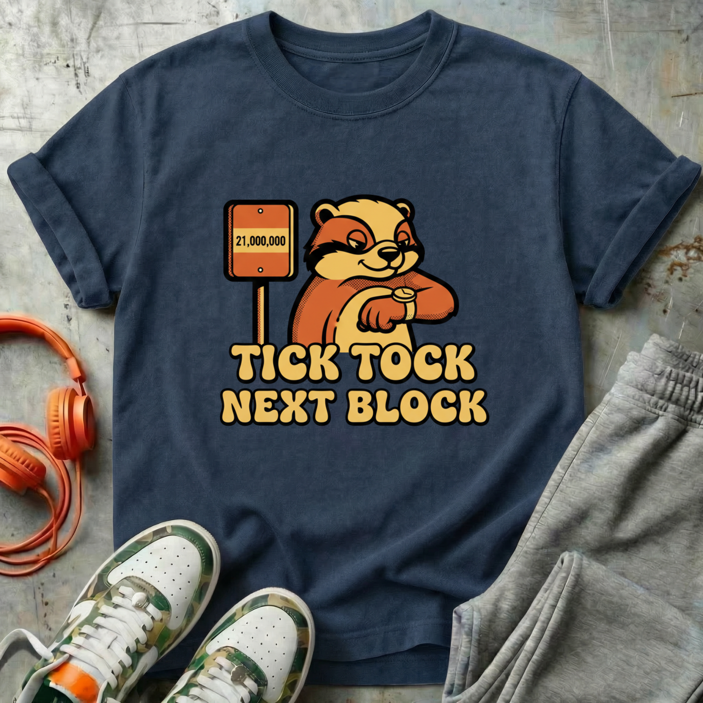 Tick Tock Next Block Honey Badger Tee