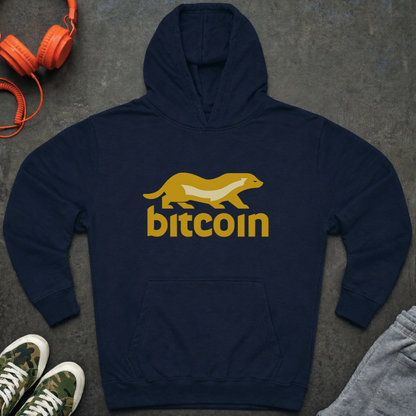 Bitcoin Honey Badger Fleece Hoodie