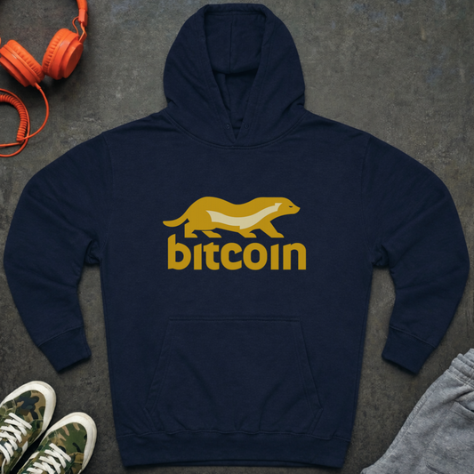 Bitcoin Honey Badger Fleece Hoodie