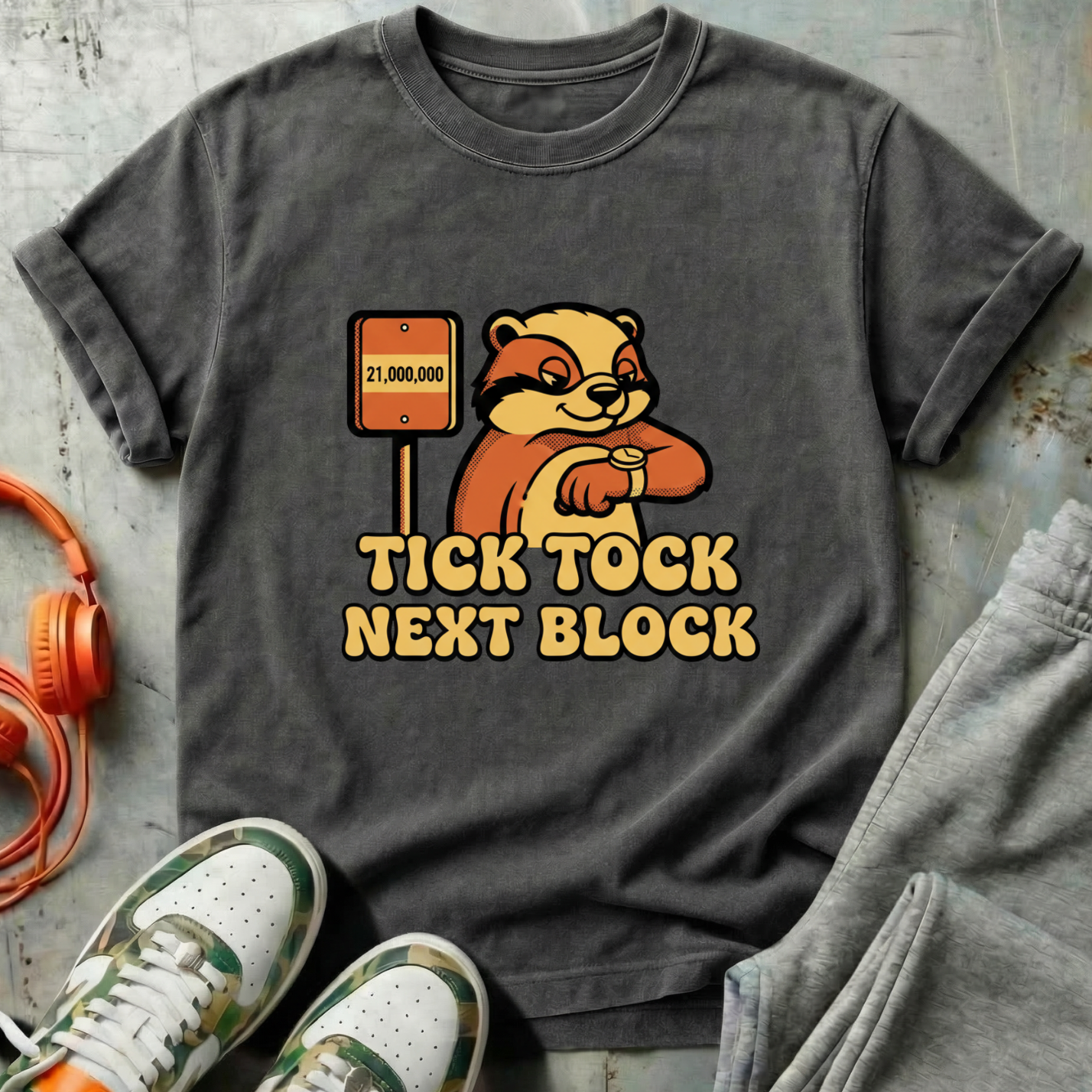 Tick Tock Next Block Honey Badger Tee