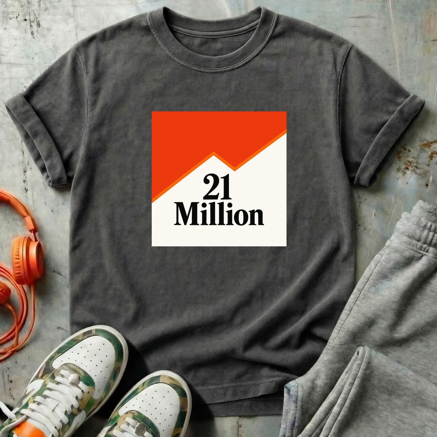 21 Million Packs - Comfort Colors Bitcoin Tee Shirt
