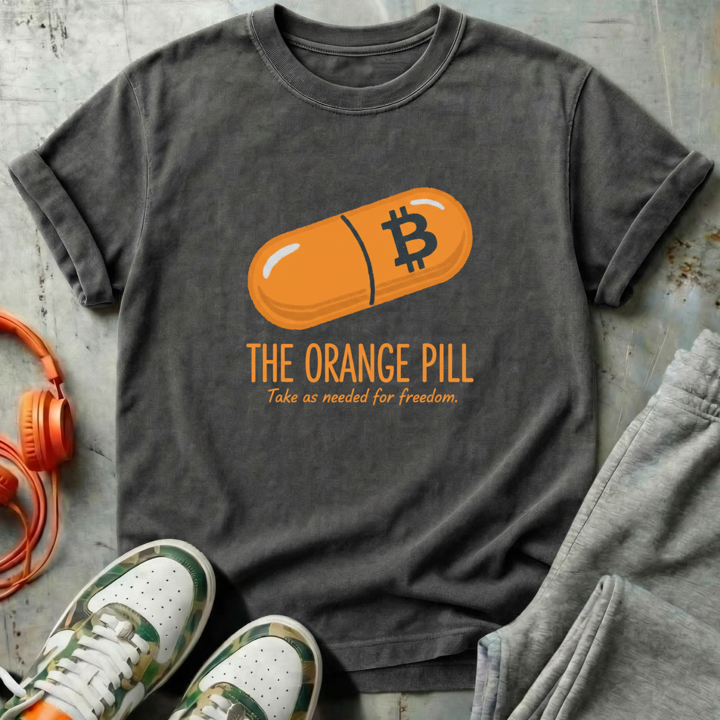 Orange Pill Freedom Tee