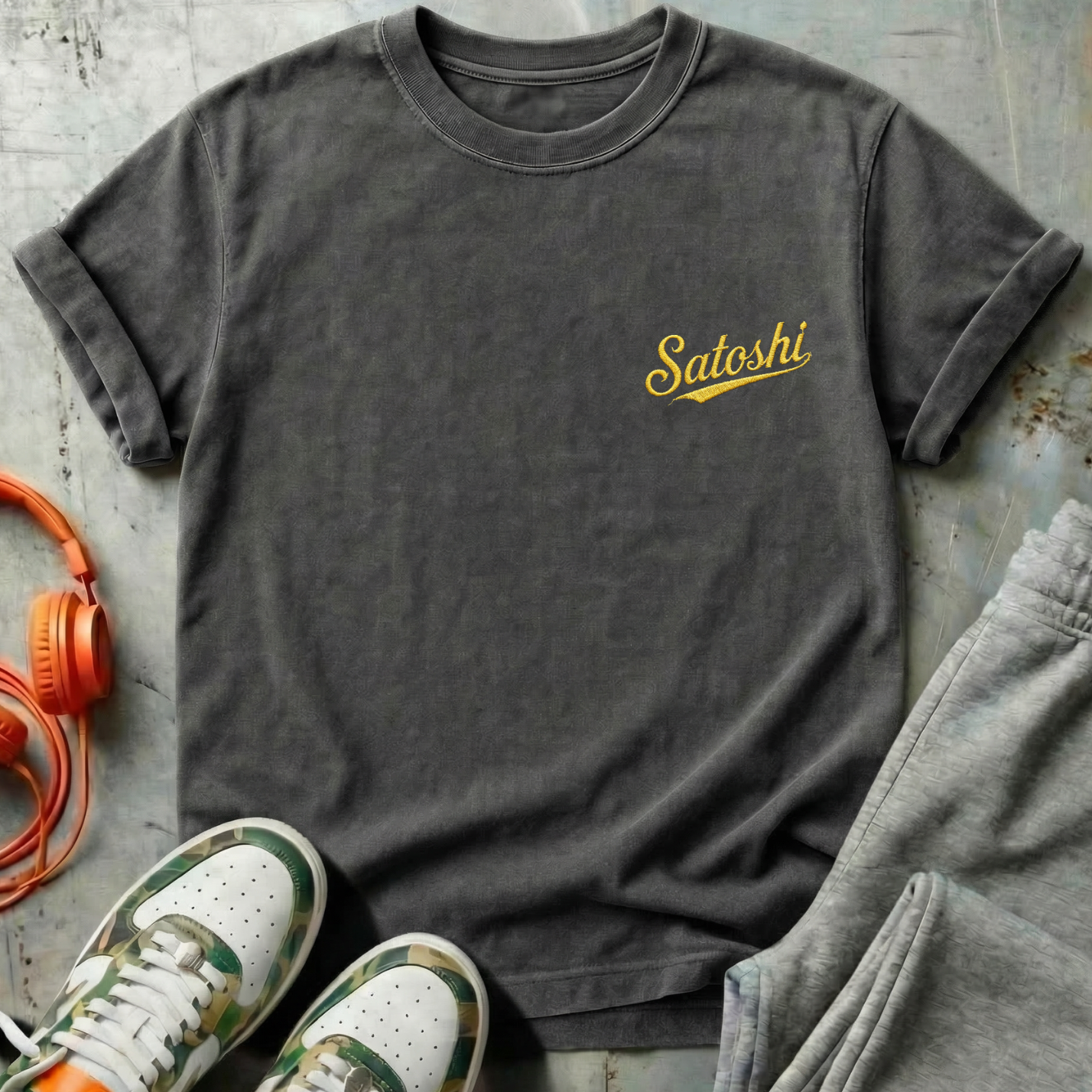 Satoshi Embroidered Tee Shirt