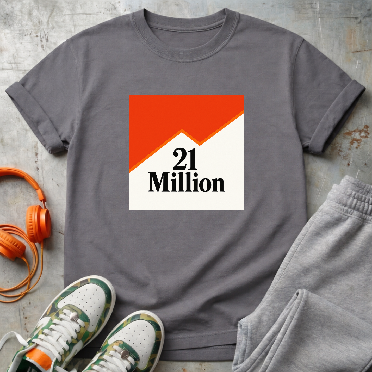 21 Million Packs - Comfort Colors Bitcoin Tee Shirt
