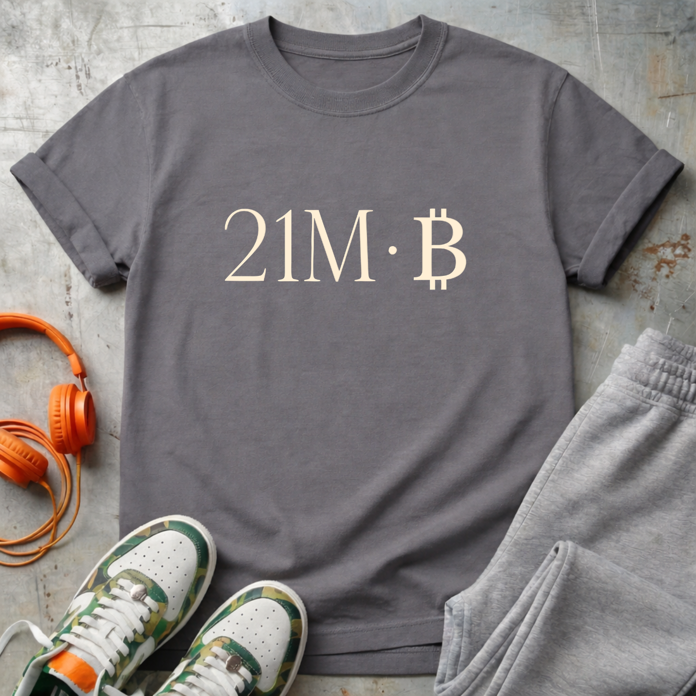 21M· Minimal Bitcoin Graphic T-Shirt