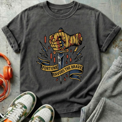Fortune Favors the Brave Falling Knife Tee