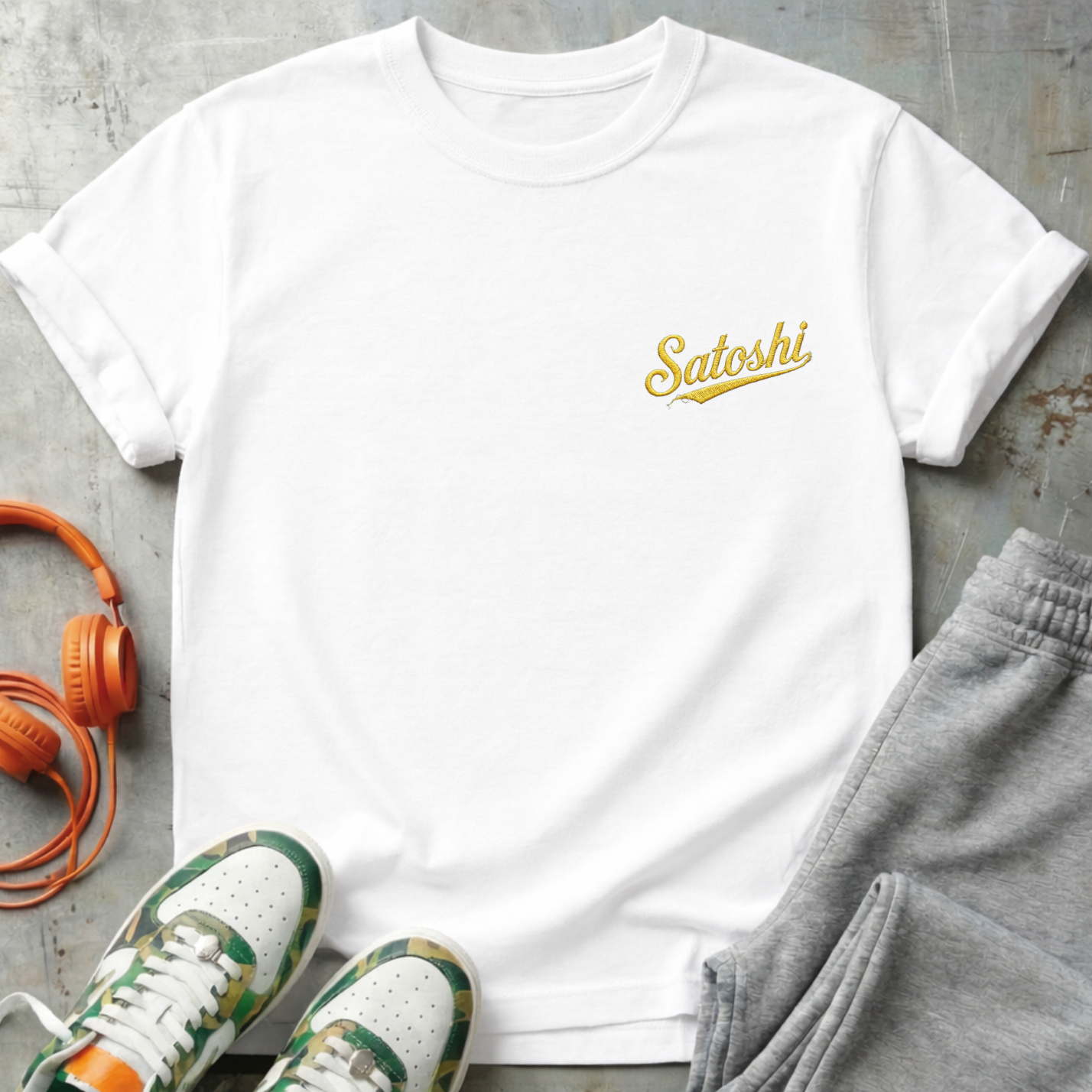 Satoshi Embroidered Tee Shirt