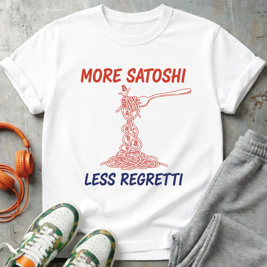 More Satoshi Less Regretti Tee