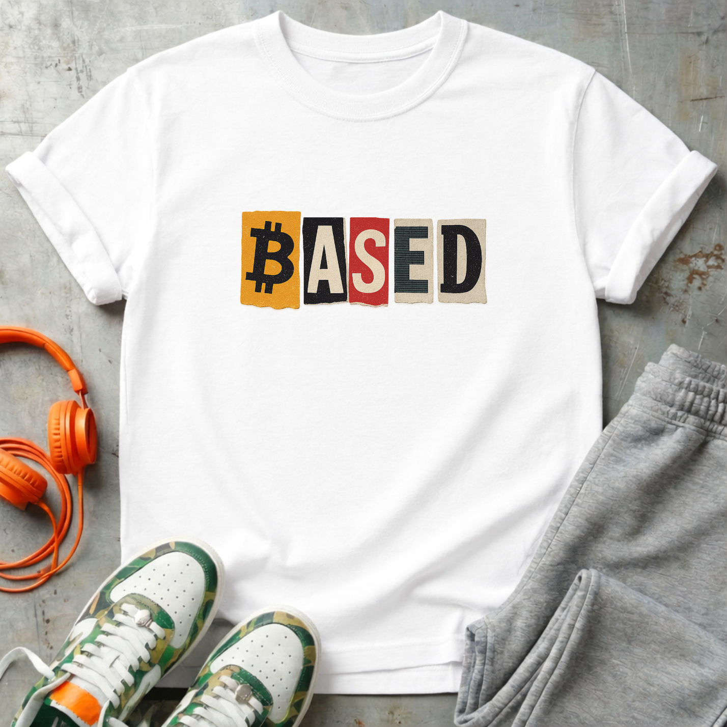 Based Cutout Comfort Colors Bitcoin Tee