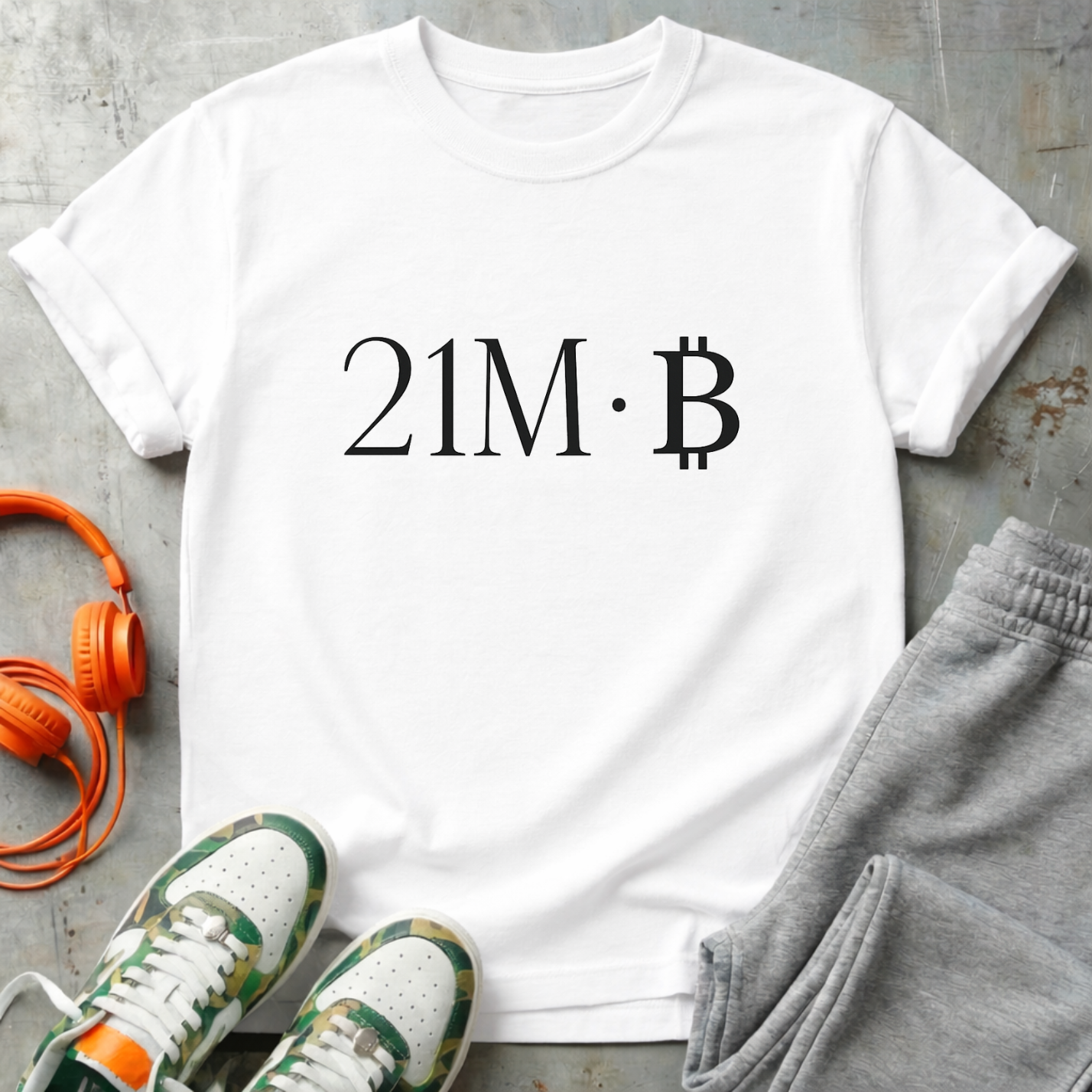 21M· Minimal Bitcoin Graphic T-Shirt