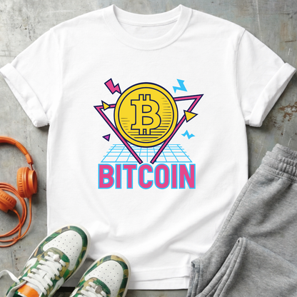 Bitcoin Eighties Synthwave Tee