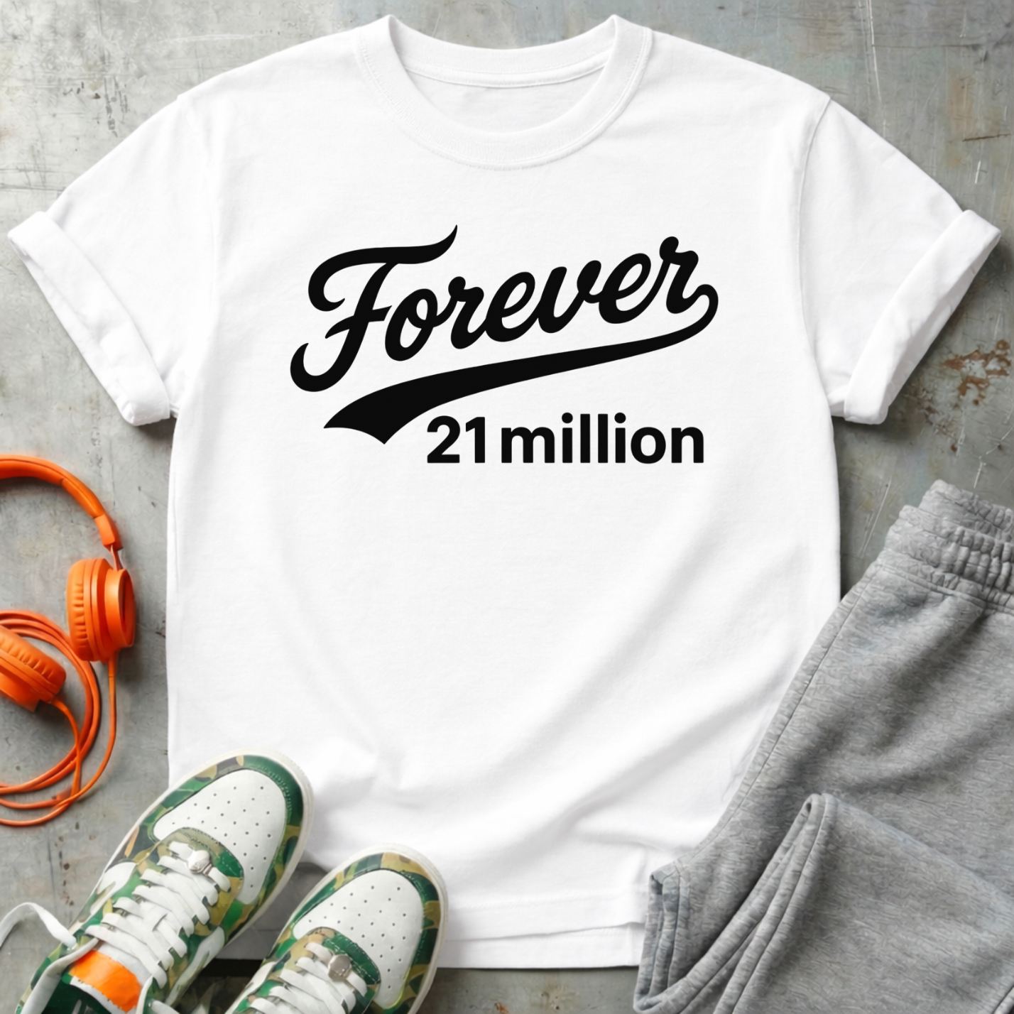 Forever 21 Million Script - Bitcoin Comfort Colors Tee Shirt